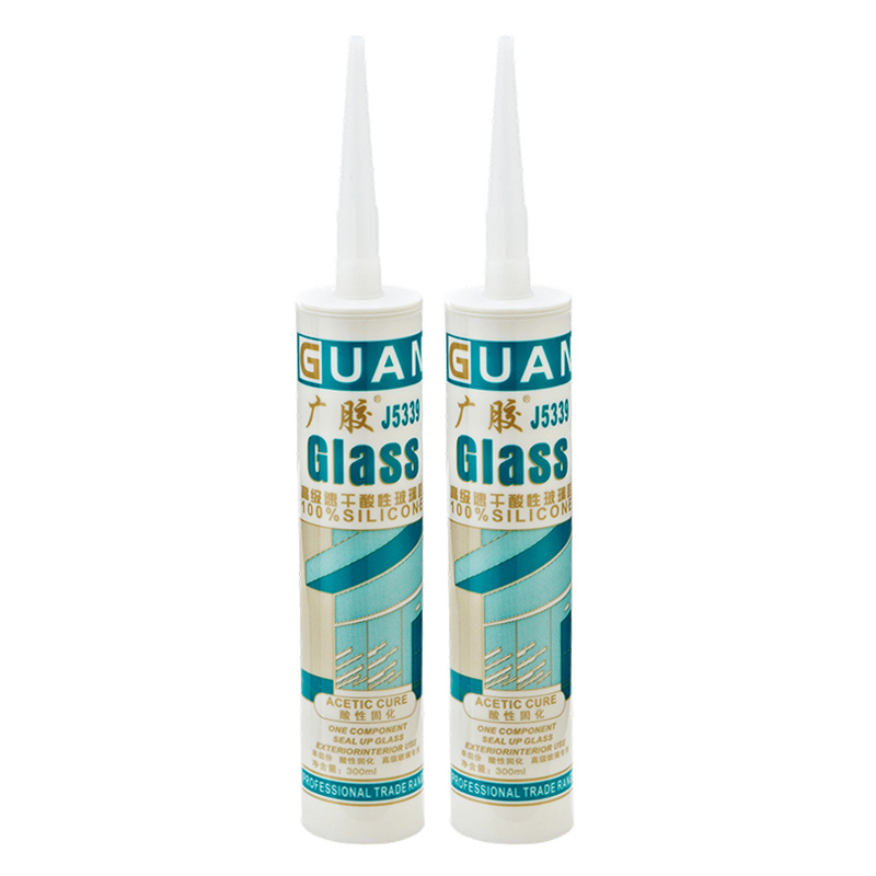 Guangjiao J5339 Adesivo de vidro de silicone de cura rápida com ácido de alta qualidade